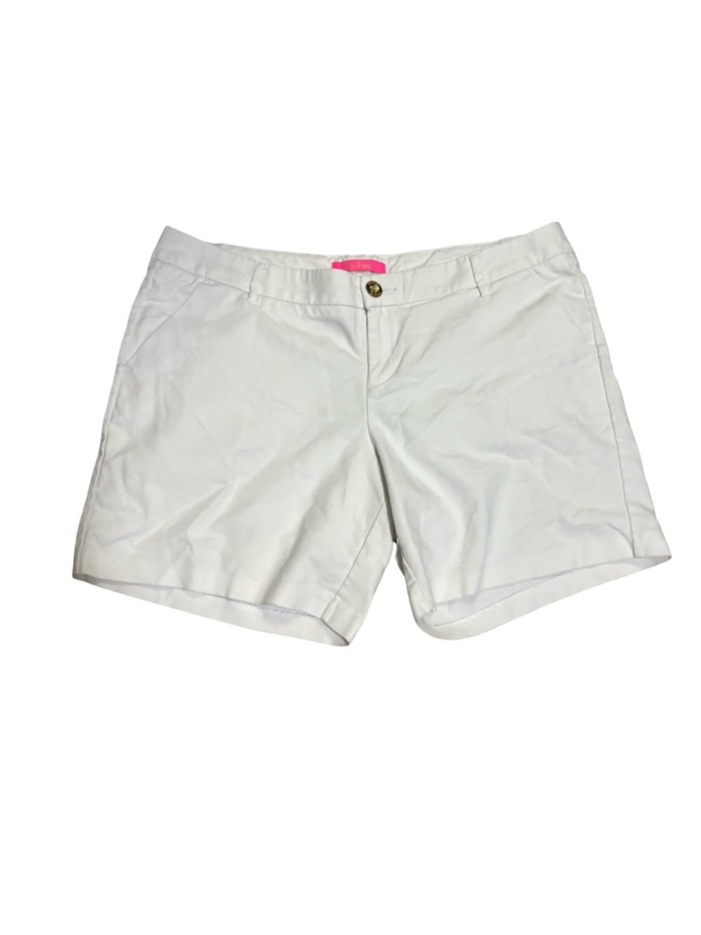 Lilly Pulitzer White Callahan Chino Shorts Size 14 Resort Coastal